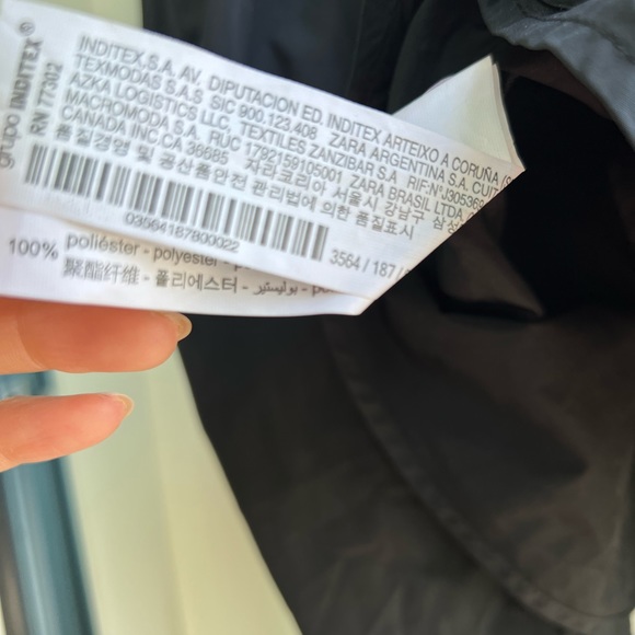 Zara - small - black statement top - peplum with inner mesh polka dot tank & bow - Picture 6 of 6